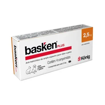 Vermifugo Basken Plus para Caes e Gatos